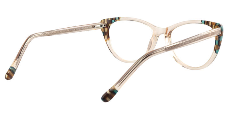 Cat Eye Beige Glasses | Zeelool Eyeglasses5