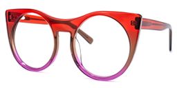 Zora Cateye Red-Purple Glasses1