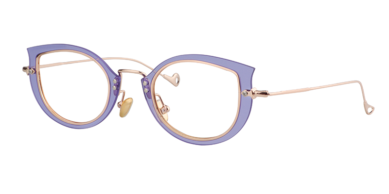 Cat Eye Light-Purple Glasses | Zeelool Eyewear Online2