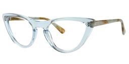 Allard Cat eye Blue Clear Glasses3