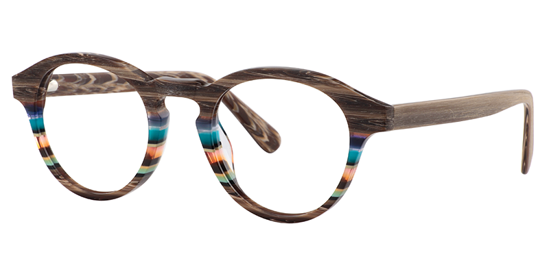 Round Wood Glasses | Zeelool Affordable Eyeglasses2