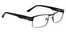 Evelyn Rectangle Black Glasses4