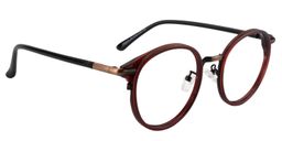 Christine Round Red-Gunmetal Eyeglasses3