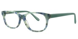 Almond Rectangle Green Floral Glasses2