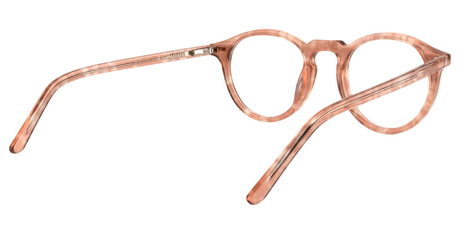 Round Living Coral Glasses | Zeelool Glasses5