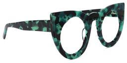 Ophelia Cateye Green-Floral Glasses2