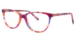 Alvira Oval Purple-Pattern Glasses3