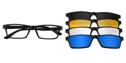 Ansel Clip-on Black Glasses0