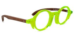 Charlie Round Green Glasses2