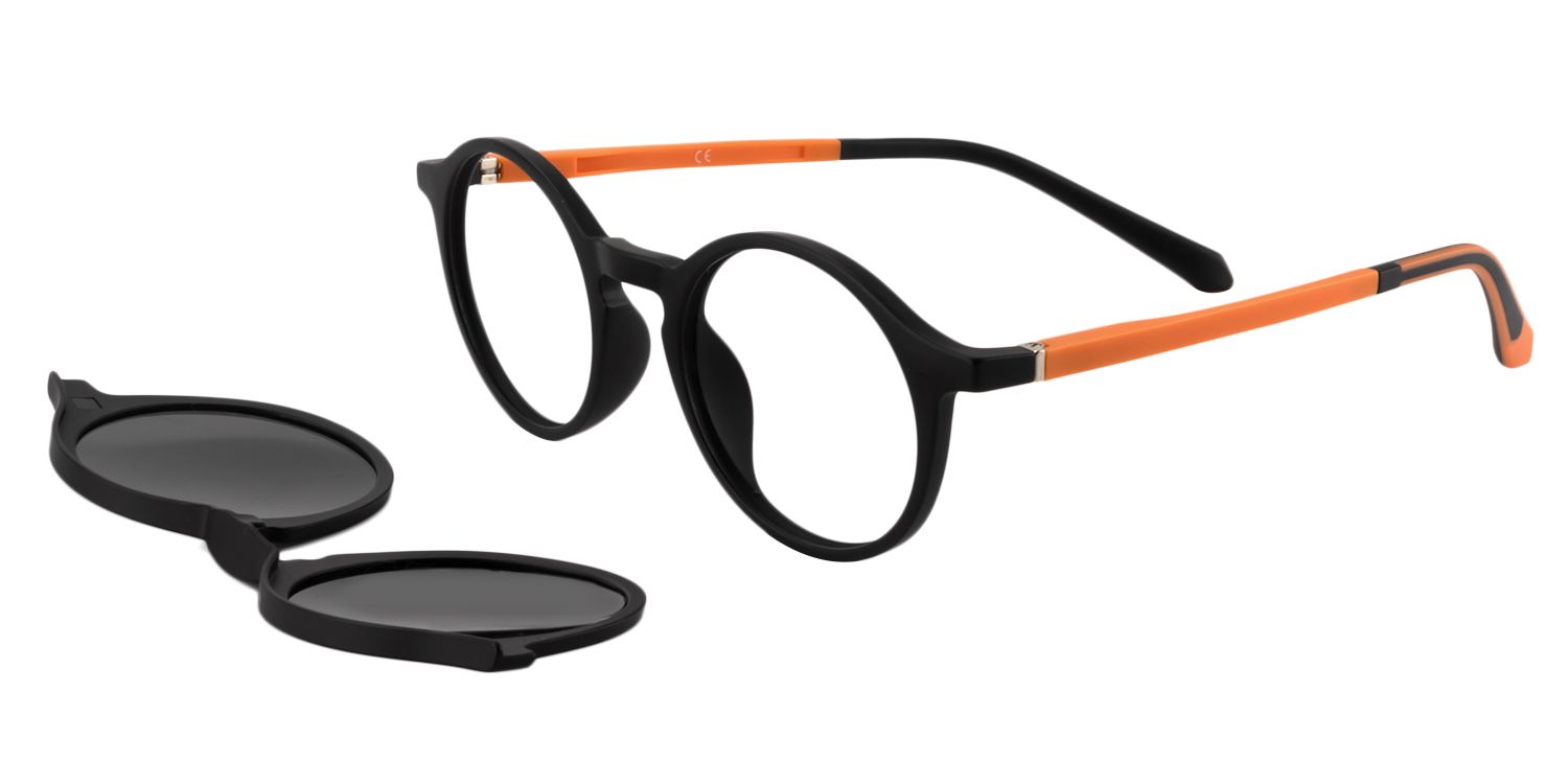 Clip-on Black Glasses | Zeelool Glasses3