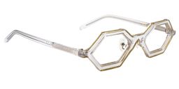 Caesar Geometric Yellow Glasses2