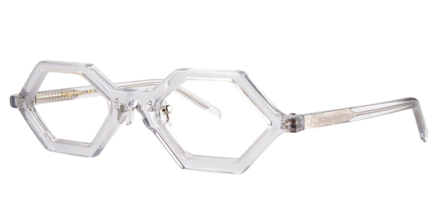 Geometric Clear Glasses | Zeelool Glasses2