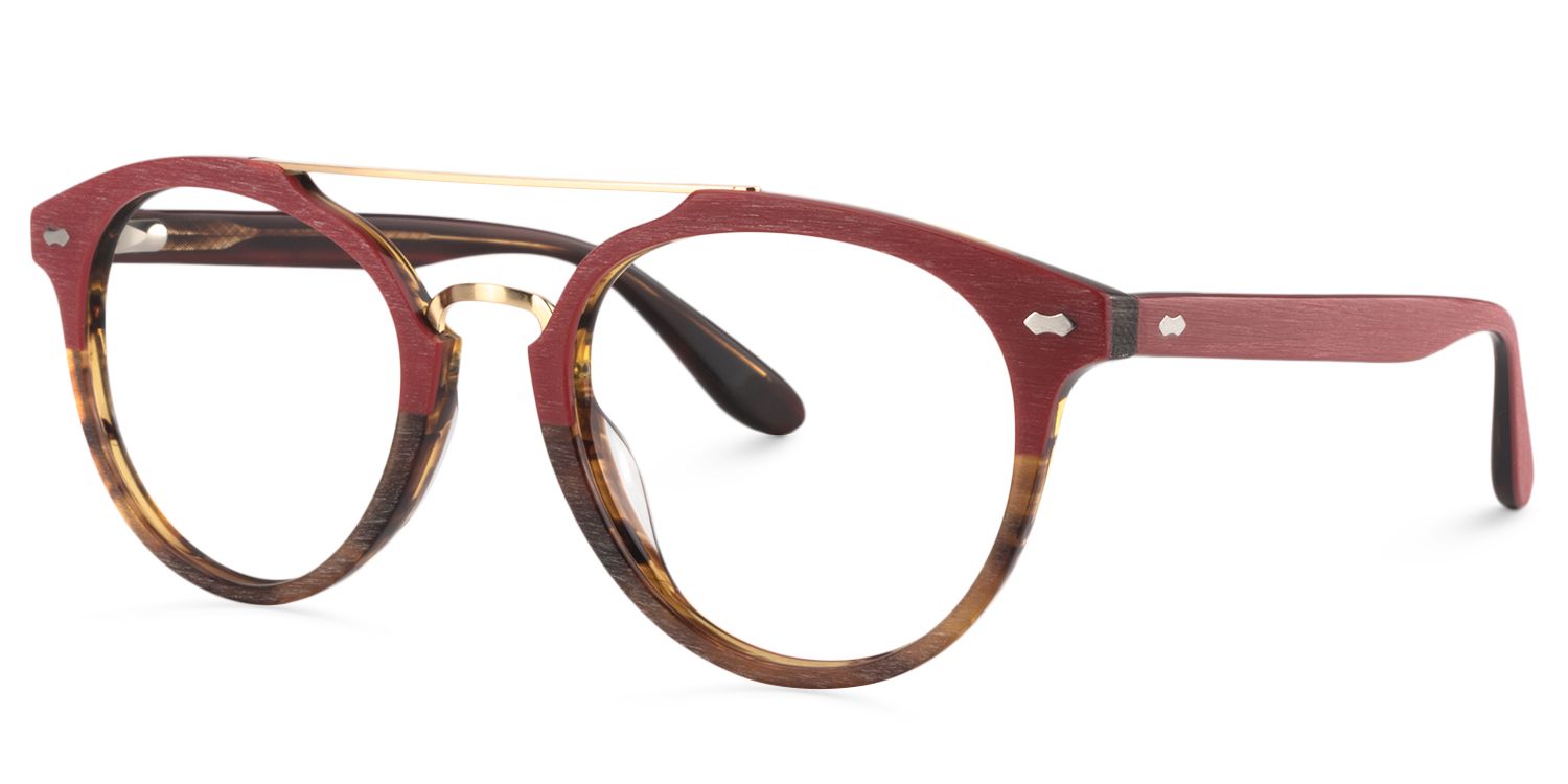 Aviator Red Glasses | Zeelool Glasses3