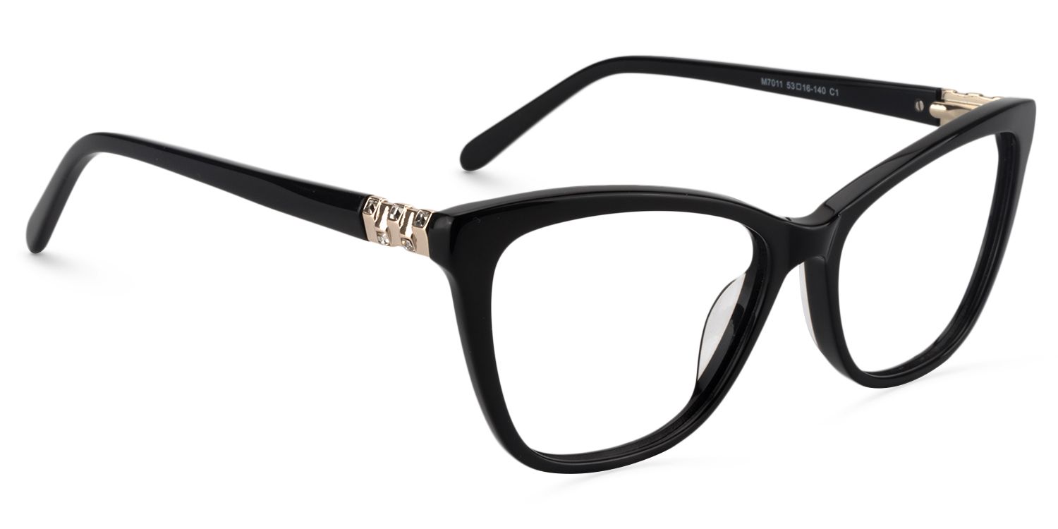 Cat eye Black Glasses | Zeelool Glasses2