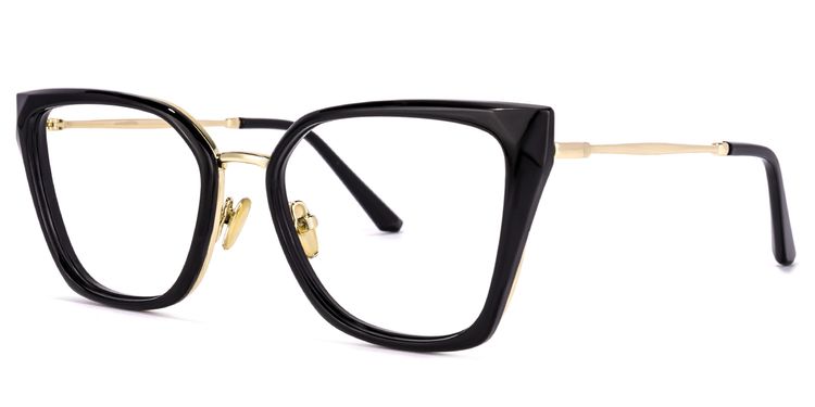 Martine Square Black Glasses
