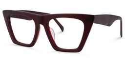 Cecile Cat Eye Red Glasses3