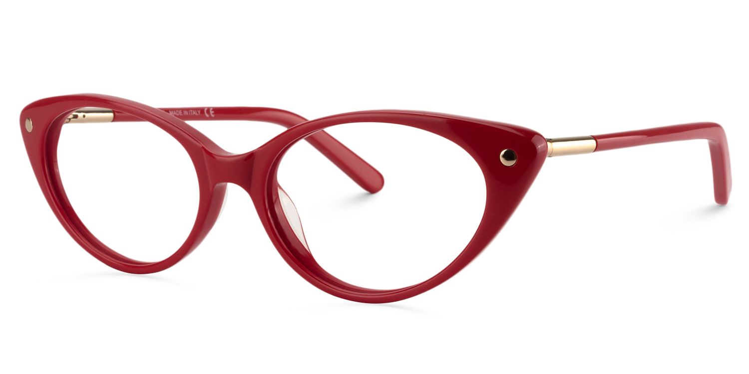 Cat eye Red Glasses | Zeelool Glasses3