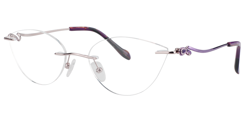Cateye Purple Glasses | Zeelool Eyeglass Frames2