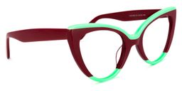 Claudette Cat Eye Burgundy Glasses2