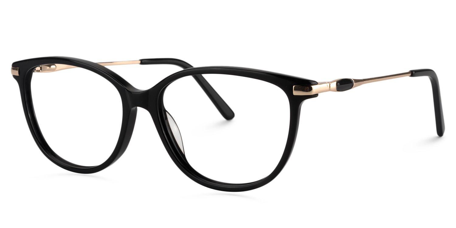Oval Black Glasses | Zeelool Glasses3