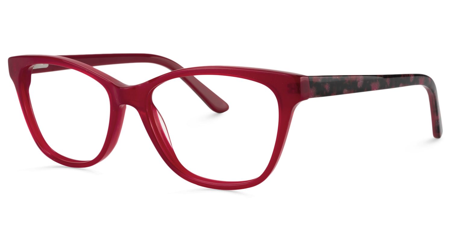 Square Red Glasses | Zeelool Glasses3