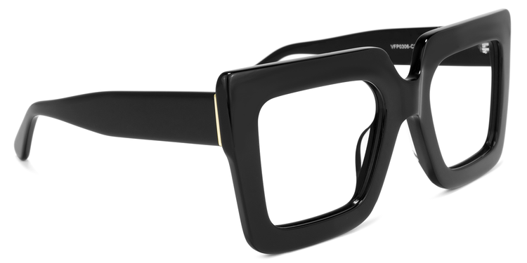 Brandon Square Black Glasses