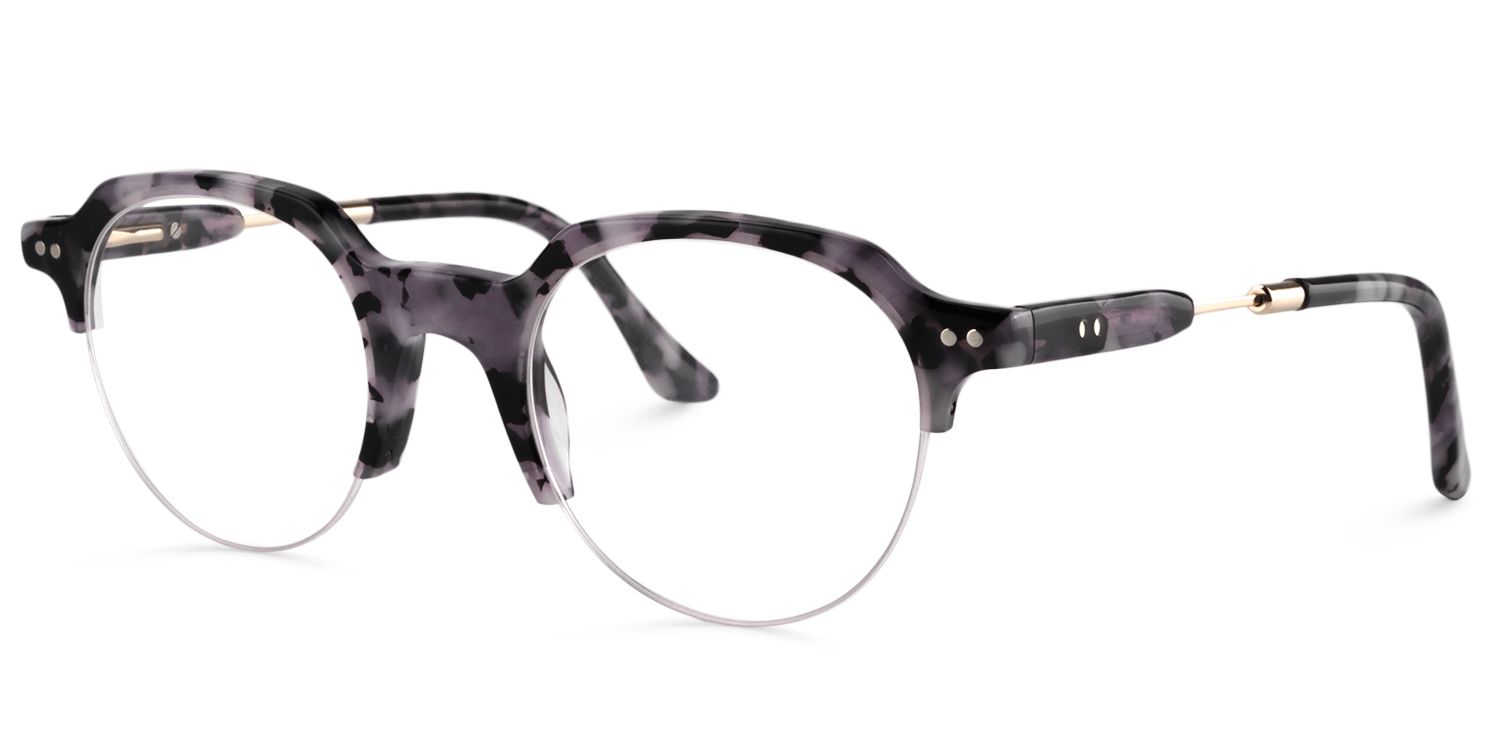 Round Purple Tortoise Glasses | Zeelool Glasses2