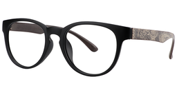 Wesley Round Black Glasses2