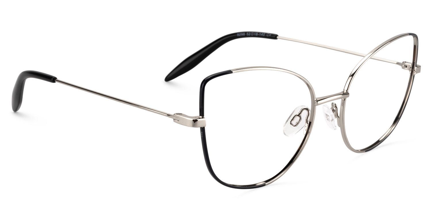 Cat Eye Silver Glasses | Zeelool Glasses3
