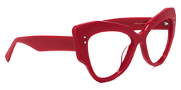 Keanu Cateye Red Glasses1