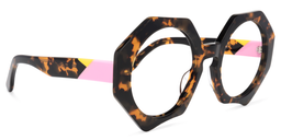 Hugh Geometric Tortoise-Gold Glasses2