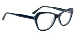 Carolyn Rectangle Dark Blue Glasses3