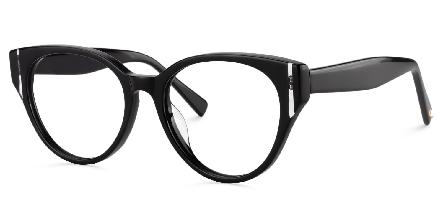Oval Black Glasses | Zeelool Glasses3