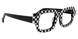 Rune Square Black-White Glasses2