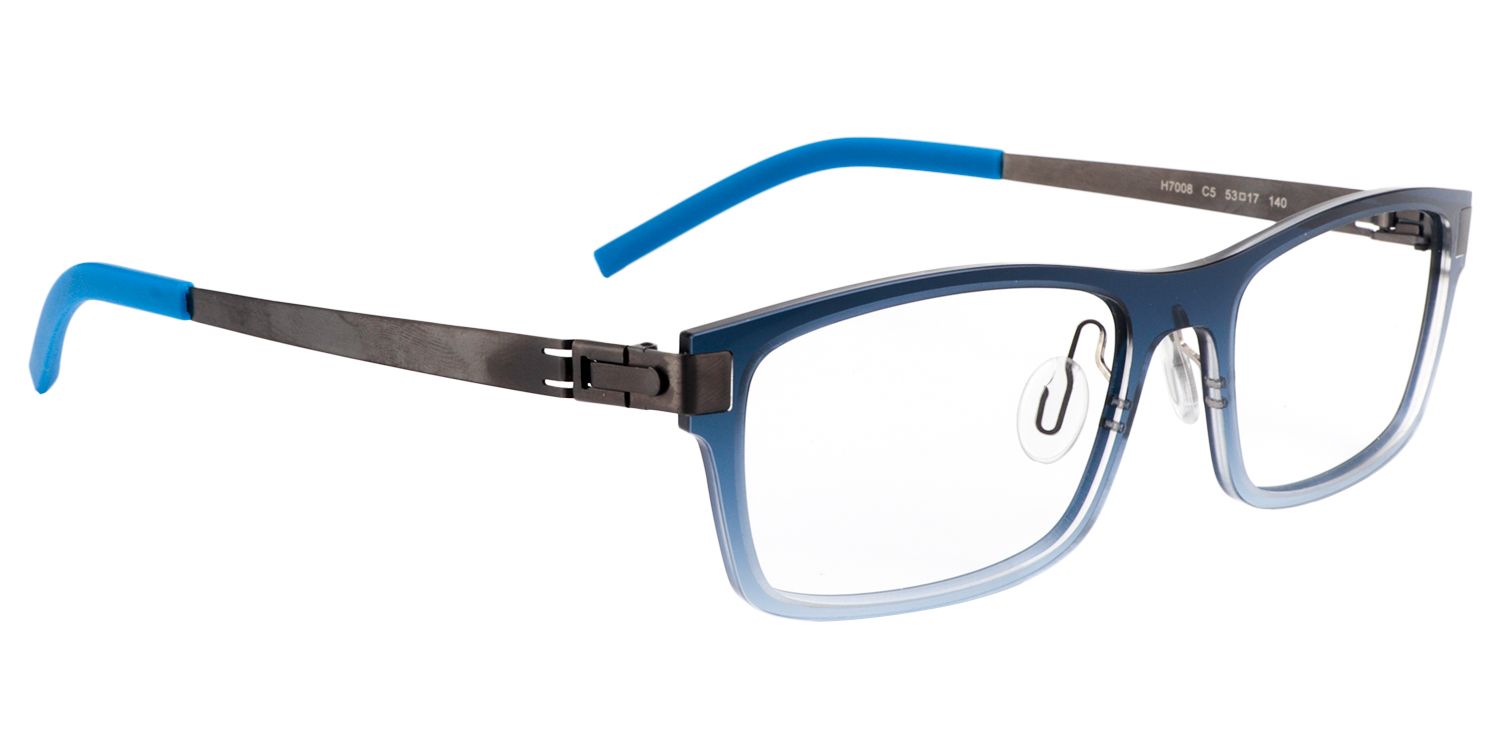 Rectangle Blue Glasses | Zeelool Glasses4