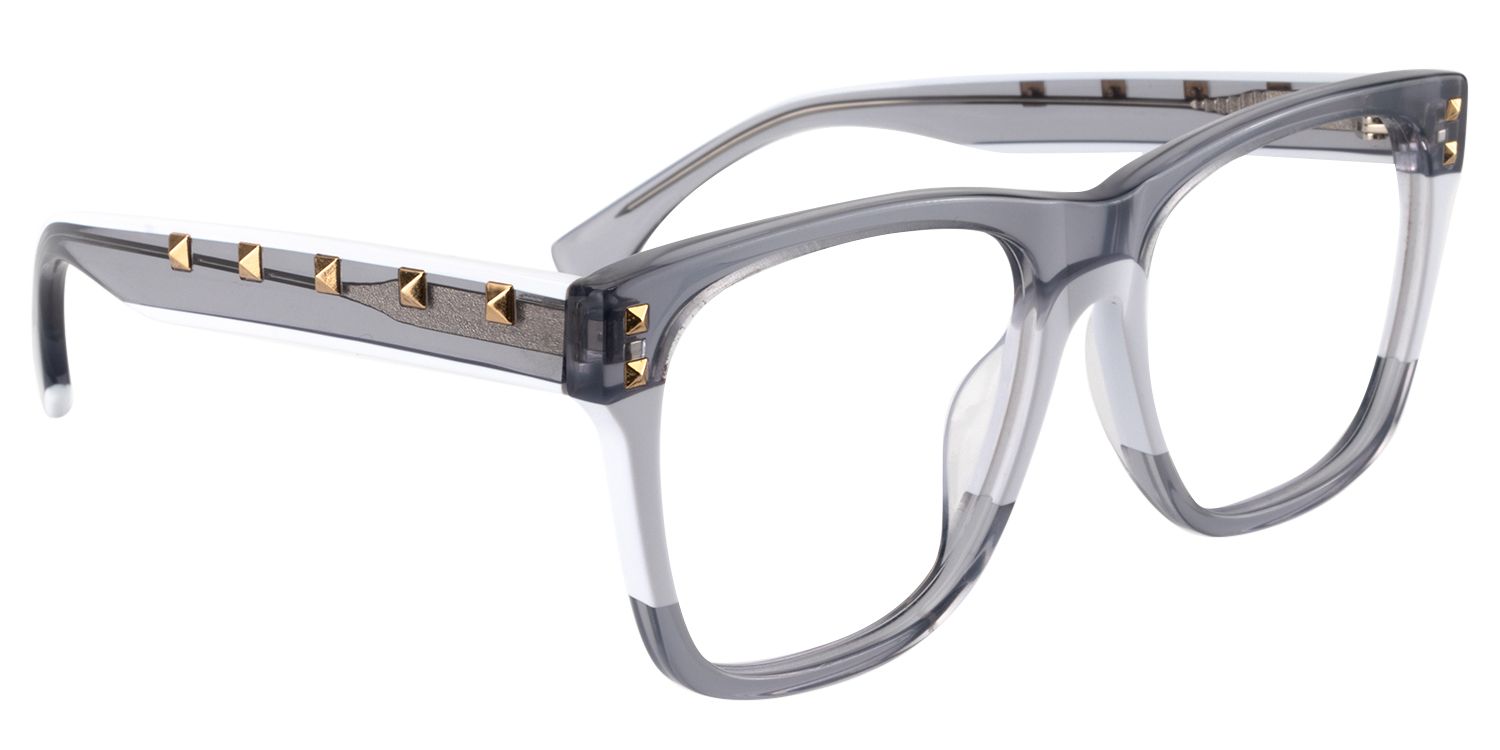 Square Gray Glasses | Zeelool Glasses3