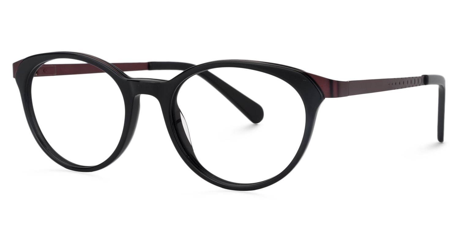 Oval Black Glasses | Zeelool Glasses2