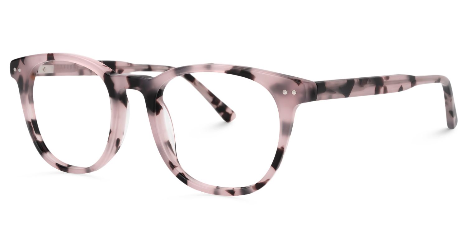 Round Pink Floral Glasses | Zeelool Glasses2