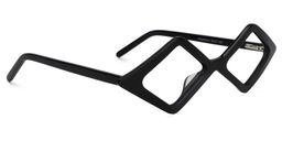 Allison  Diamond-shaped Black Glasses3