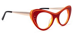 Mayra Cateye Red Glasses 2