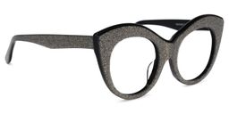 Rosemary Cateye Black-Silver Glasses2
