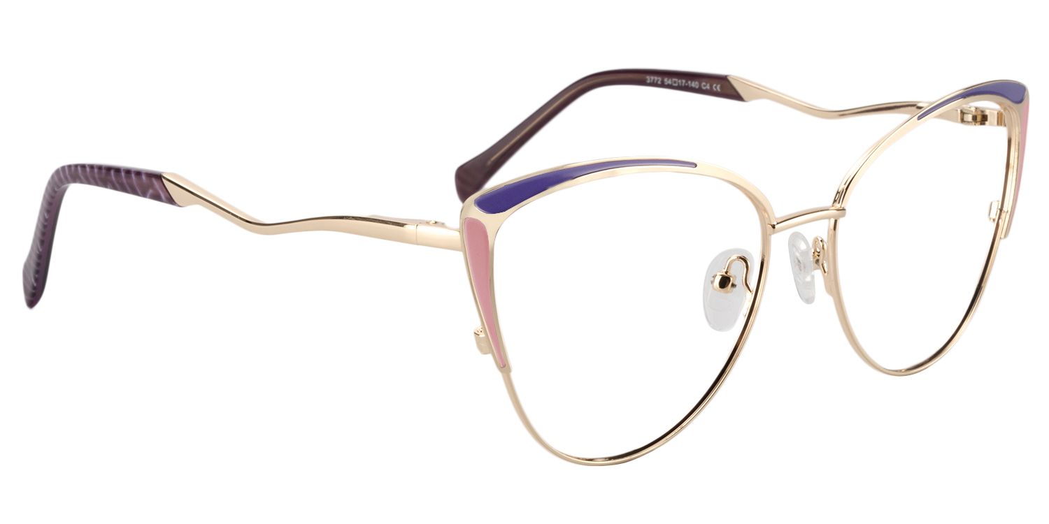 Cat Eye Purple Glasses | Zeelool Glasses3