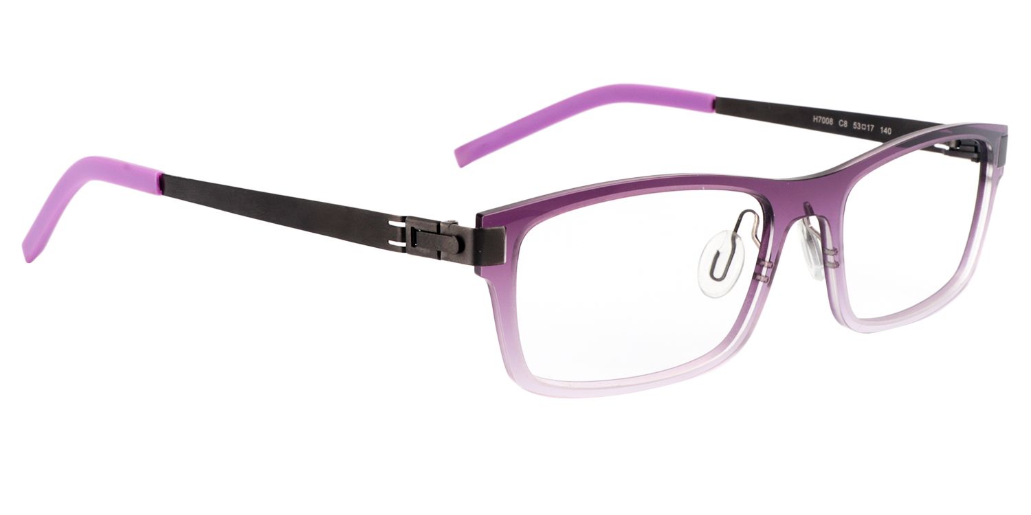 Rectangle Red-Pink Glasses | Zeelool Glasses3