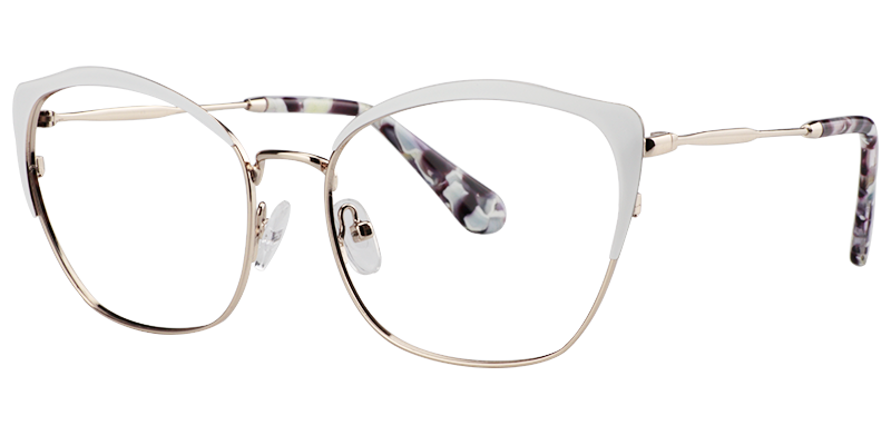 Cateye White Glasses2