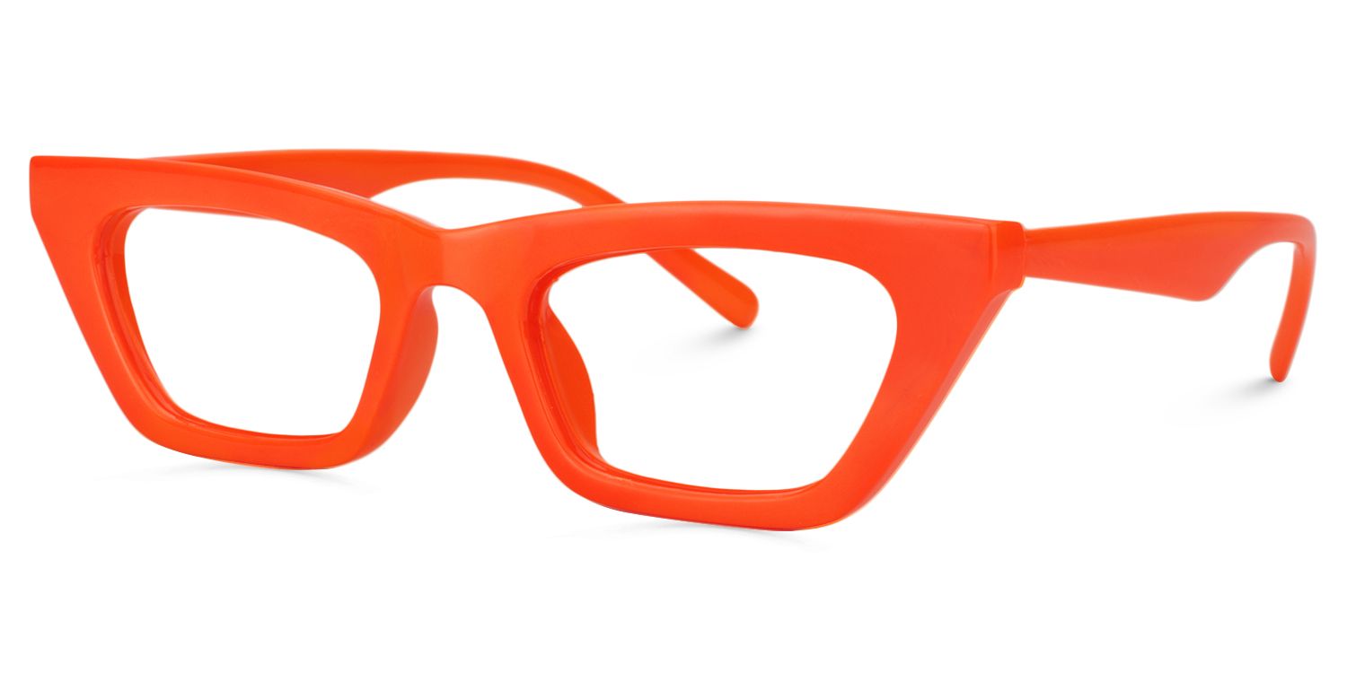 Cat Eye Orange Glasses | Zeelool Glasses2