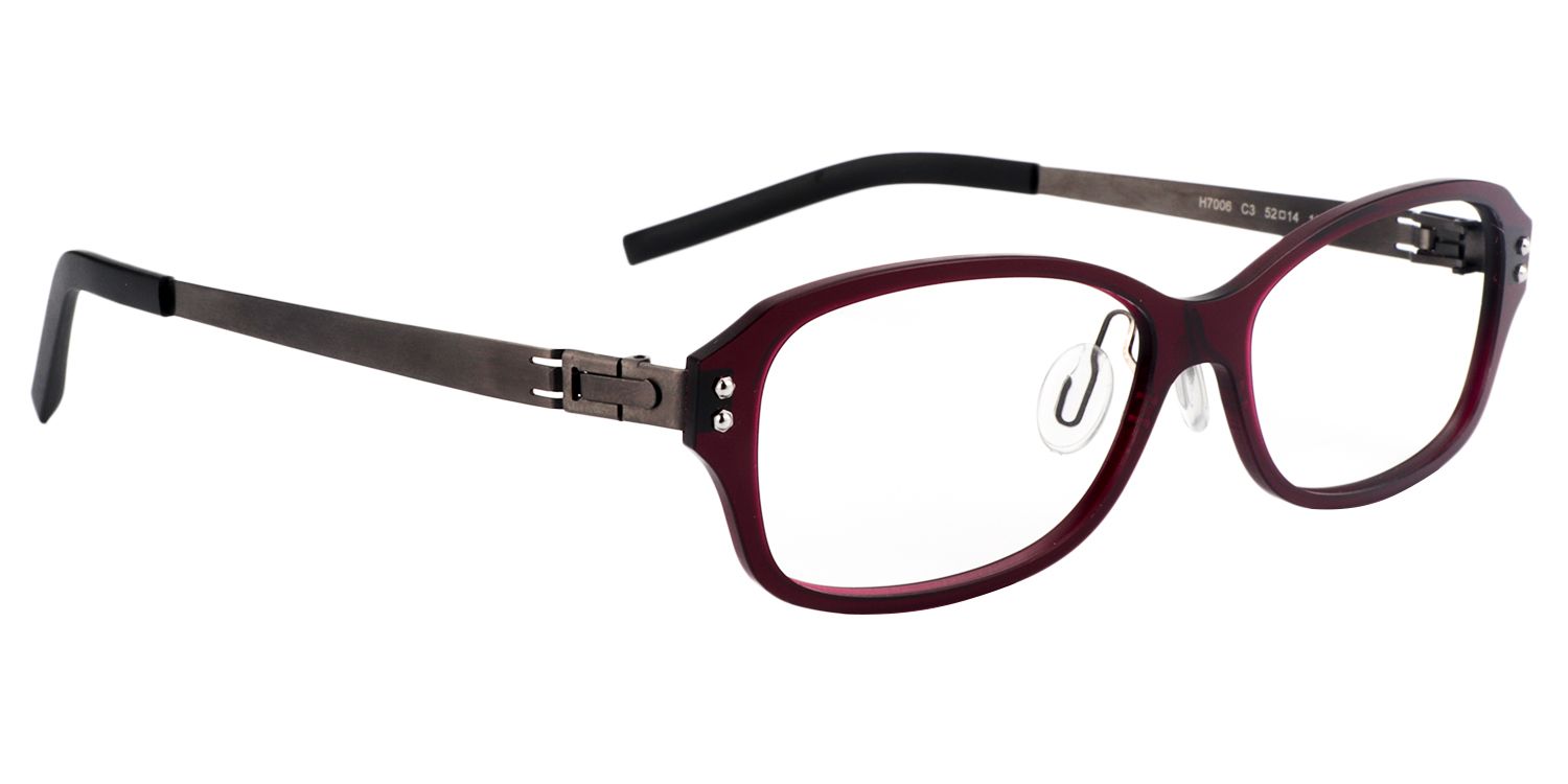 Rectangle Red Glasses | Zeelool Glasses3