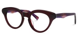 Chadwick Cat Eye Dark Red Glasses3