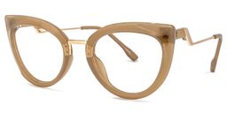 Scardecchio Cateye Brown Glasses1