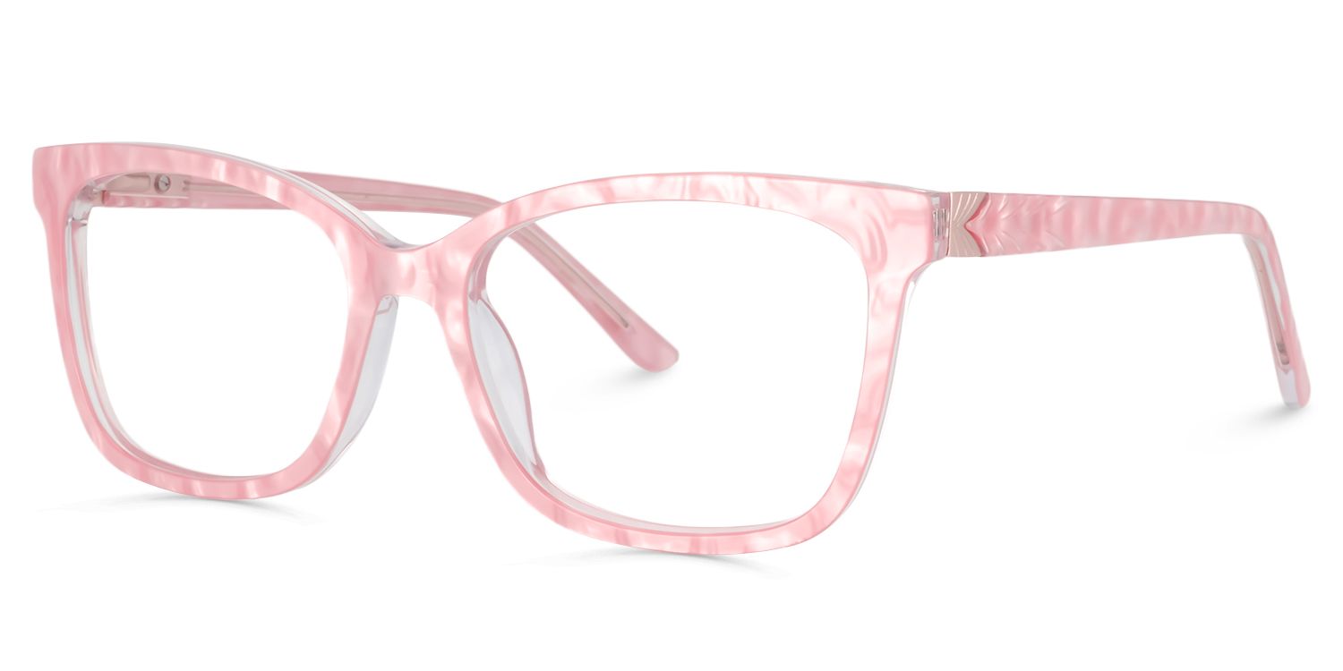 Rectangle Pink Glasses | Zeelool Glasses3