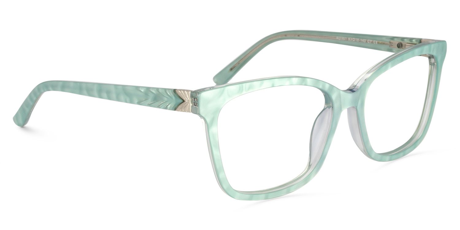 Rectangle Green Glasses | Zeelool Glasses2